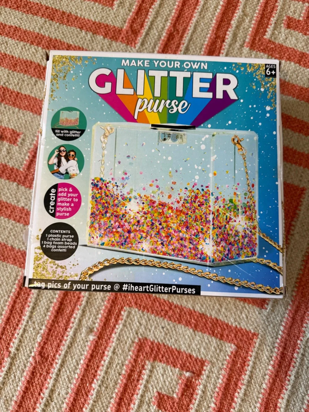 Craft Kit – Kids NWT in the box Clear Purse with Multicolor Mini Balls! So FUN!!